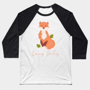 Fox Lovers Gift Foxy Lady Baseball T-Shirt